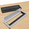 Rectangular Aluminum Desk Cable Grommet Damped with Hinged FlipLid Fit for Office