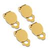10pcs Stainless Steel Ear Clips Earrings Gold Color Blank Base Glass Cabochons Tray Cameo Base for Earrings Jewelry Making DIY