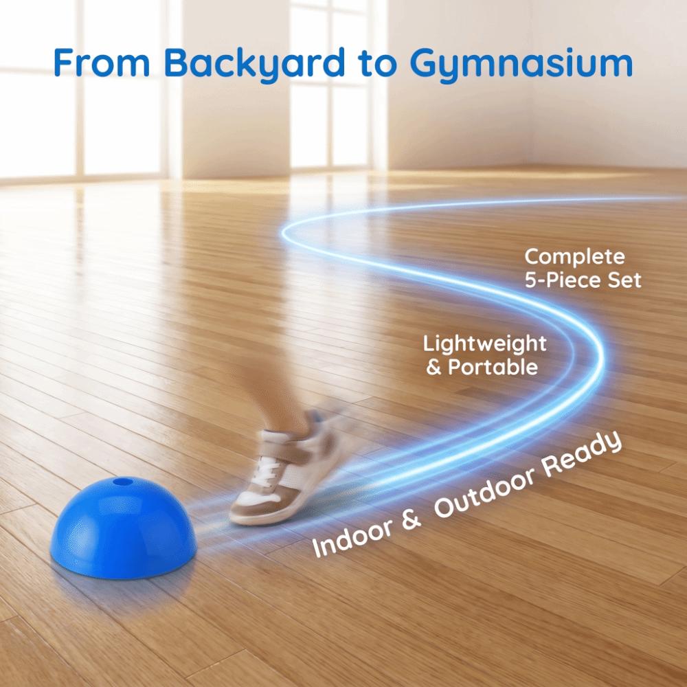 5PCS Half Dome Training Cones Bowl Shaped Field Markers Portable Soccer Marker Discs  Team Drills