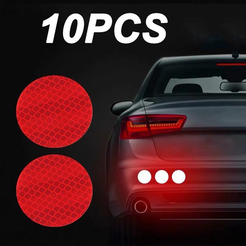 10Pcs Colorful Car Bumper Reflective Stickers Secure Reflective Warning Strip Tape Sticker Decals New Arrival Auto Styling Decal