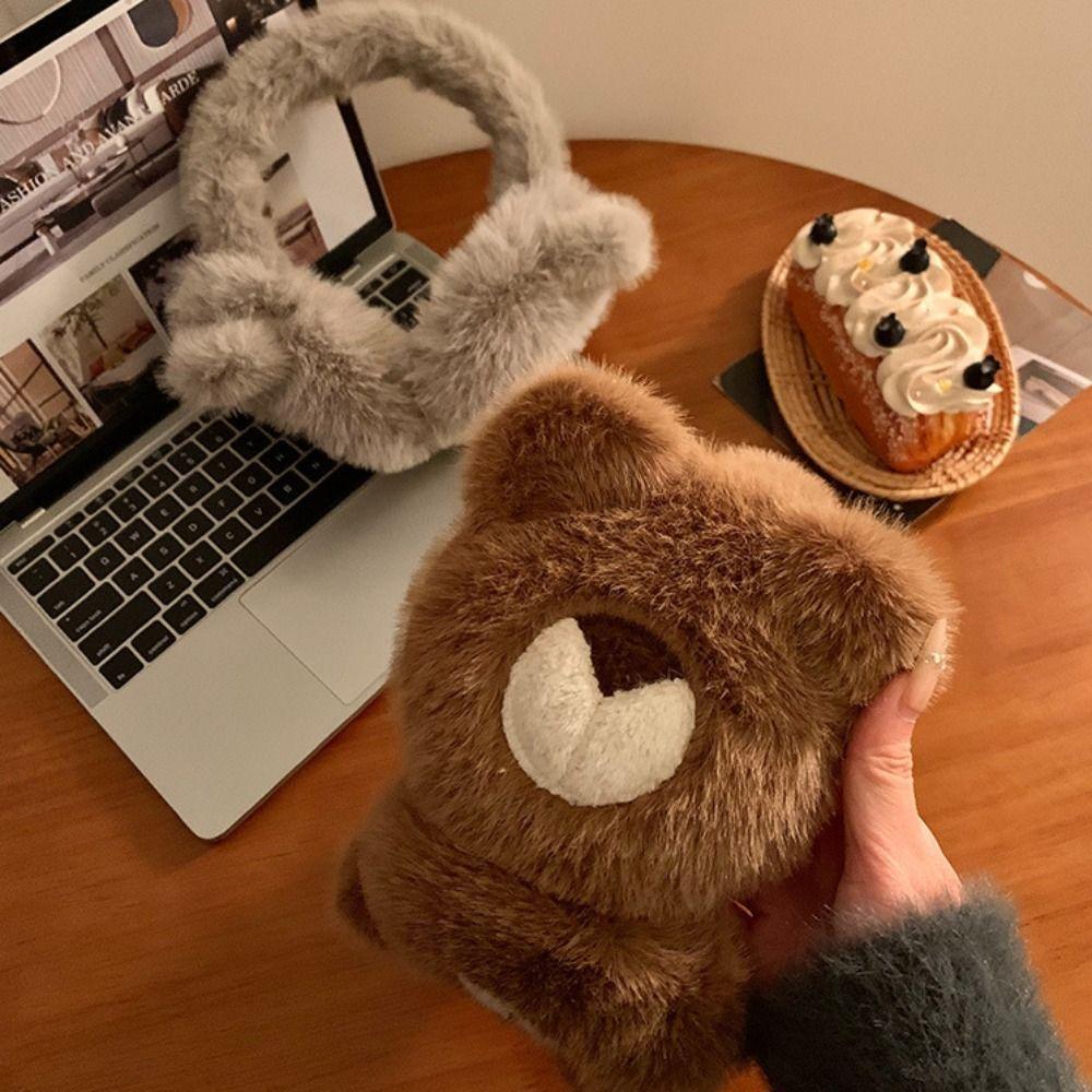 Cartoon Bear Winter Warm Earmuffs Plush Ear Cover Cute Ear Warmer Outdoor