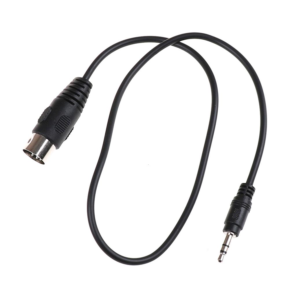 

1x DIN 5 Pin Din MIDI Male Plug To 3.5mm Male Stereo Jack Audio Cable 50cm Long