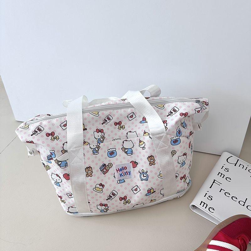 Stylish Cartoon Gym Bag Women's Single-Shoulder Bag Kitty Cute Handbag Large Capacity Simple Commuter Travel Women's Tote Bag