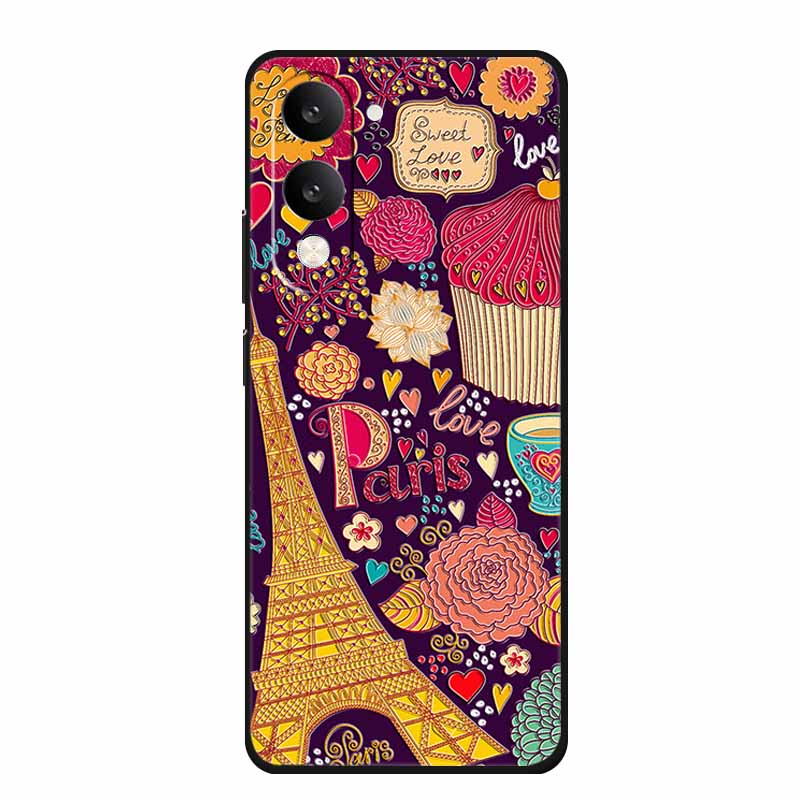 3D Emboss Case For Vivo iQOO Z10 Lite Phone Case Coque Flowers Silicone Soft Back Cover For Vivo Y29S Y29T Y19s GT 5G Case Funda