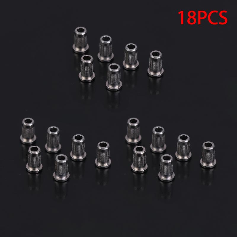 6 Pieces Iron Guitar Through Body String Mounting Ferrules Bushings For Electric Guitar Replacement Parts