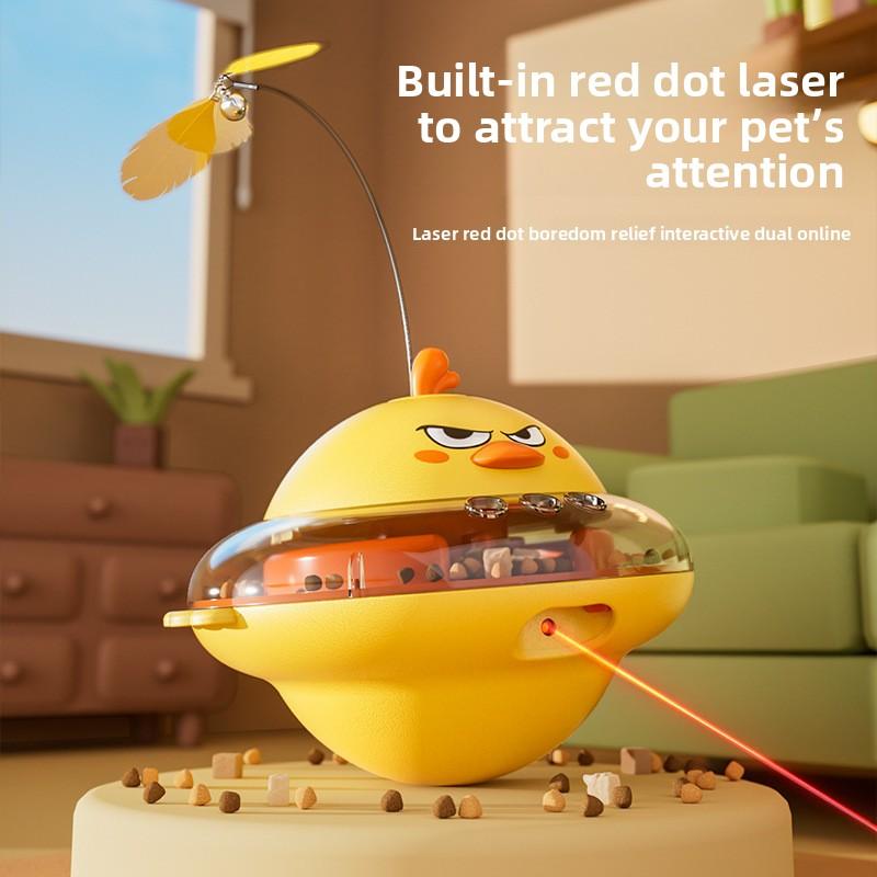 Cat Toy Intelligent Rotating Little Bird Feeding Toy Laser Toying for Cats Sound-producing Cat Toy