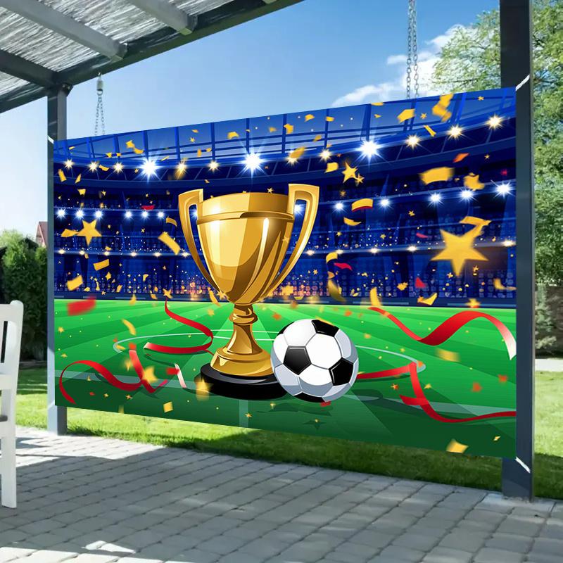 Football celebration party banner - Suitable for birthday parties and also great for decorating the walls during holidays.