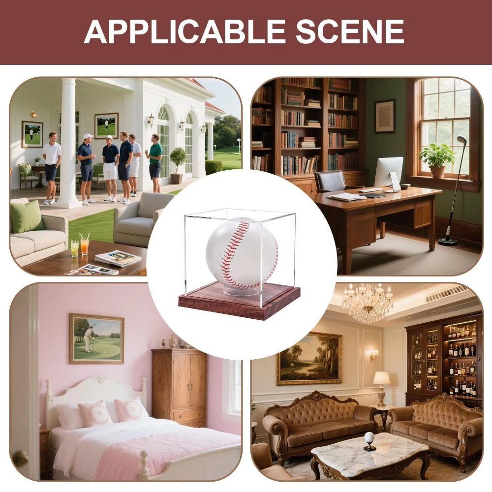Transparent Baseball Box Quality Acrylic Baseball Holder Baseball Display Case  Golf Tennis Ball