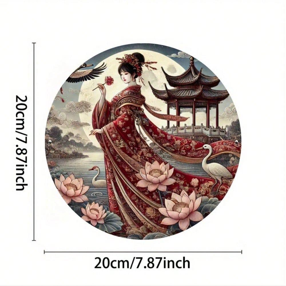 Iron Panel Painting Handcrafted Metal Art Home Decor 20x20cm Wall Hanging Gift