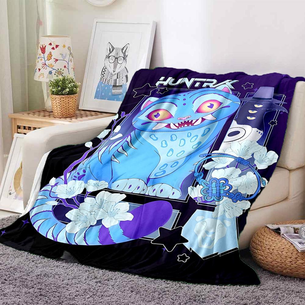1 st K Pop Demon Hunters Flanellduk, Mjuk Hudvänlig med Digitaltryck, Olika Storlekar Finns för Familj, Vänner, Födelsedag
