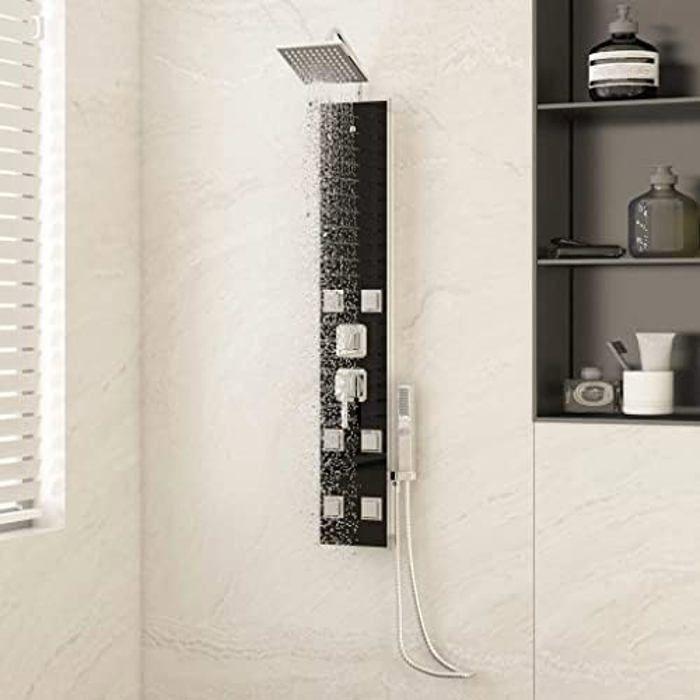 Shower System - VIDAXL - Stainless Steel Column - Tempered Glass - 3 Modes - Modern Design