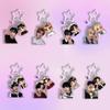 8 peças Chaveiro Acrílico 2 em 1 de Membro Kpop Stray Kids Coroa de Flores Foto & Figura de Desenho Animado Kawaii Chaveiro para Bolsas Mochilas, Merchandise SKZ Presente para Fãs STAY