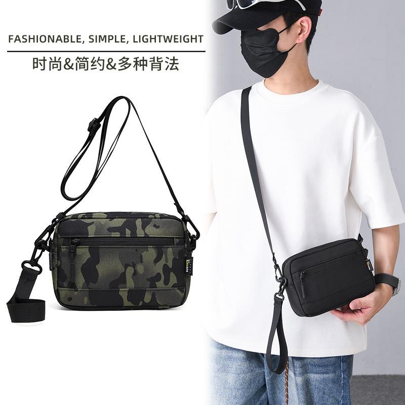 Autumn New Trendy Shoulder Small Square Bag Nylon Ultra-light Anti-splashing Casual Mobile Phone Small Backpack Messenger Bag