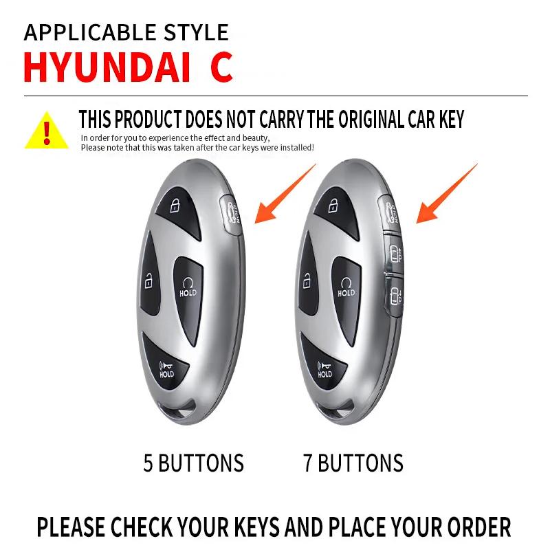 New Fashion TPU Car Key Case Cover Shell Fob For Hyundai Kona Ev Grandeur GN7 IONIQ 6 Protector Keyless Keychain Accessories