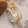 CopperTrendy Women Rings Creative Design Daily Wear Party Statement Accessories Cubic Zirconia Chic Jewelry