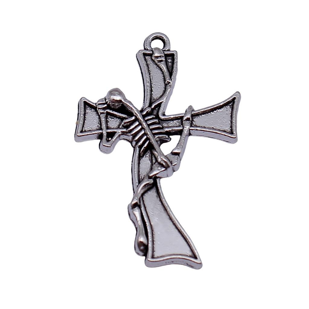 Hollow Cross Charms Multi Color Alloy Pendants For Gothic Christian Jewelry Accessories