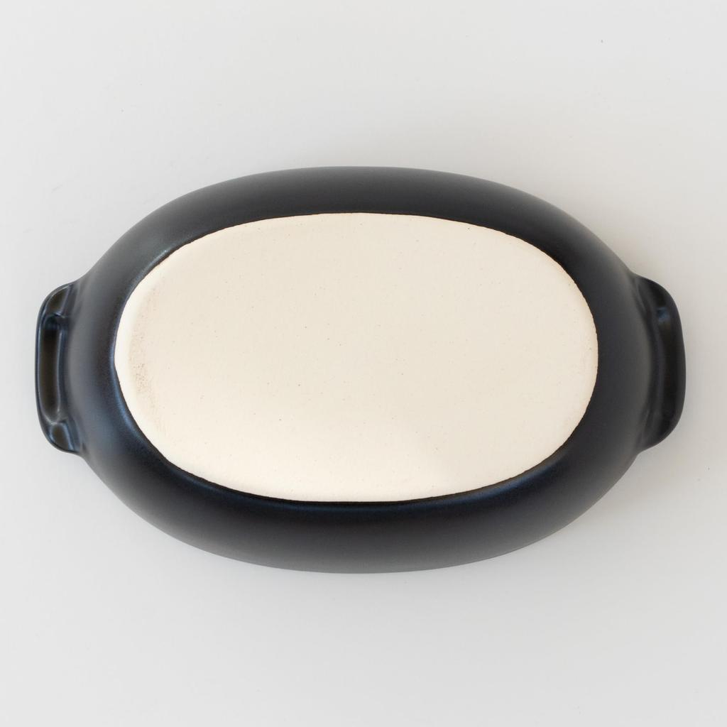 Banko-ware gratäng liten för en diameter värmeugn öppen mikrovågsugn diskmaskin tillverkad i Japan form, storlek, person, ca. 19 cm, tålig, keramik, säker,