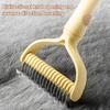 Pet Detangling Comb Double-Sided Metal Teeth Pet Dematting Tool Pet Grooming Comb Undercoat Rake for Long Hair Untangles Pet Hair Efficiently