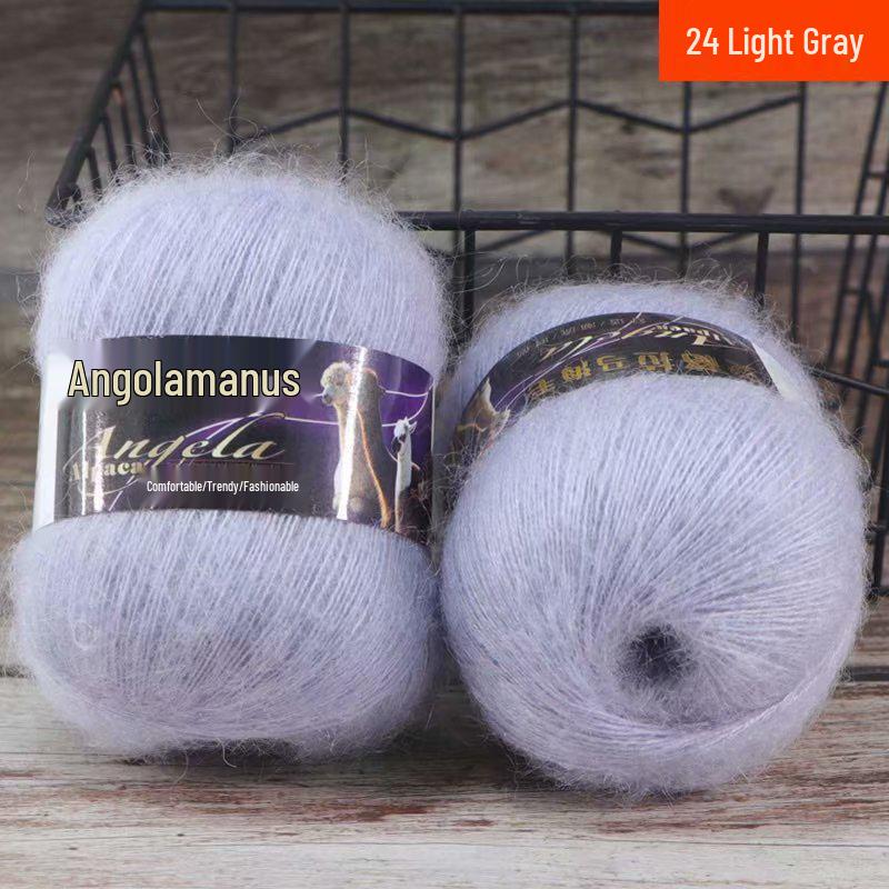 Angola Fine Mohair Yarn for Hand Knitting - Medium Fine Wool Yarn
