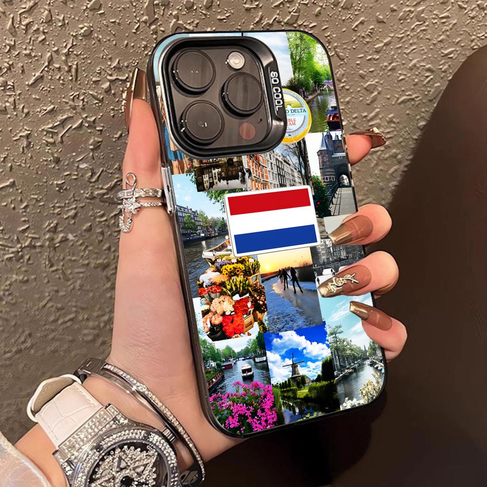 

Netherland Dutch Flag Translucent Mobile Phone Case for iPhone 17 16 15 14 13 12 11 X XR XS Air Pro Max Plus Colorful Cover iPhone X