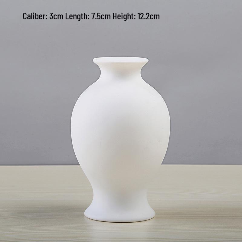 Nordic Pearl White Ceramic Vase for Dried Flowers - Elegant Home Art Decoration