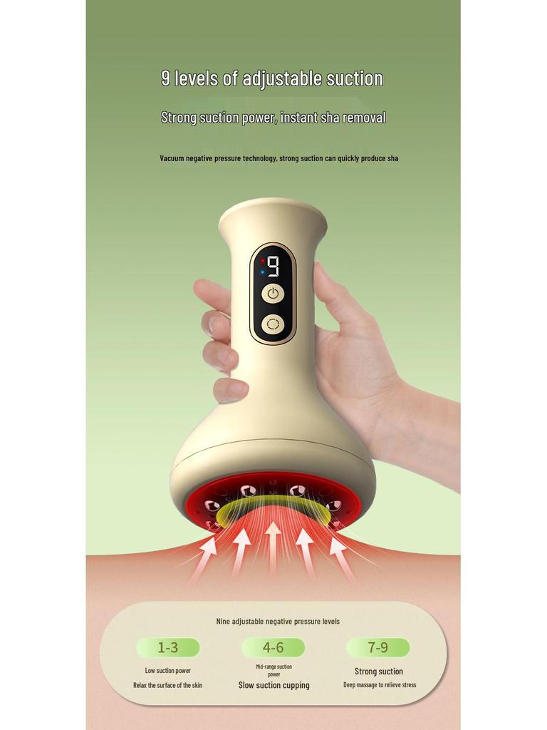Xinbailu Smart Electric Cupping Massager with Heat and Negative Pressure Therapy