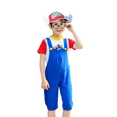 [Formemory] Halloween Arale Kids Costume Romper Dress Hat Set for Boys and Girls - Stage Performance, Birthday Gift, Christmas Gift (Boys, 150)