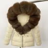 OFTBUY Winter Jacket Women's Real Raccoon Fox Fur White Duck Down Coat Thick Warm
