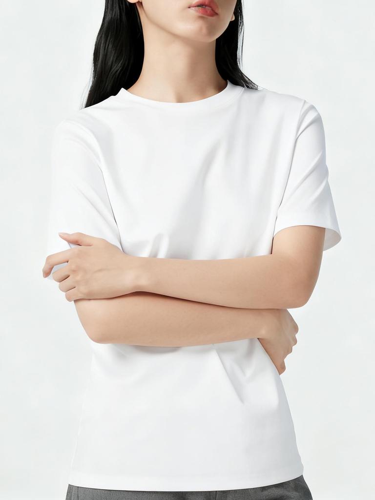 Pure Cotton Short Sleeve Unisex Summer Work & Team Shirts - Round Neck