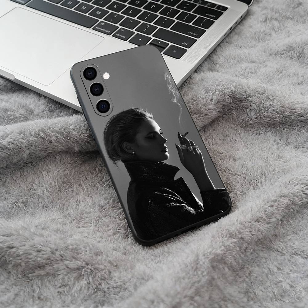 M- famous actress-Margot -Robbie Soft Silicone phone Case for Samsung Galaxy A73/A71/A72/A70/A53/A52/A51 - Black