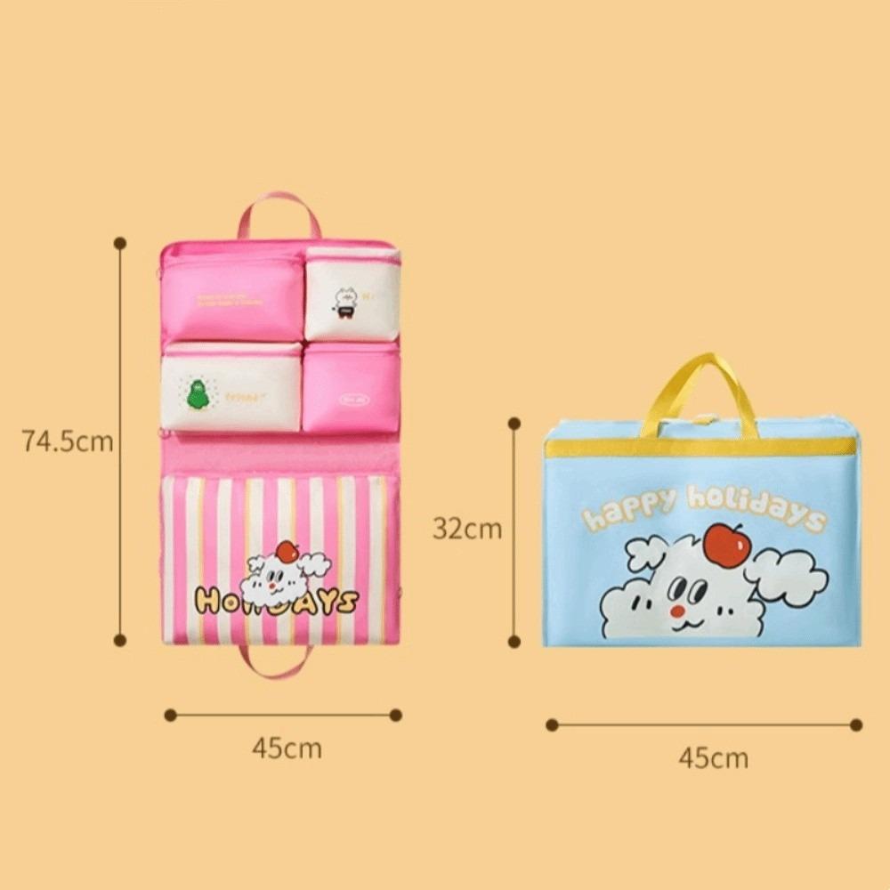 Large Capacity Storage Hanging Bag Cartoon Luggage Bag Cute Clothes Washing Bag  Travel