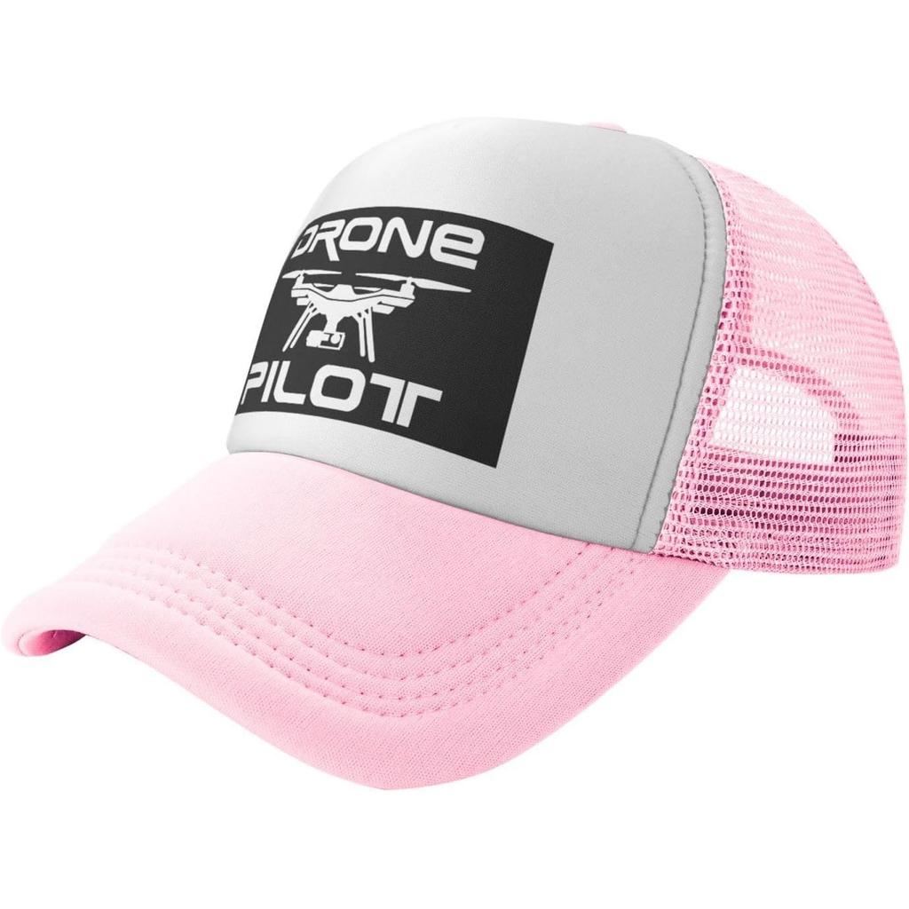 Drone Pilot Trucker Hat Breathable Mesh Snapback Cap Unisex Casual Outdoor Adjustable