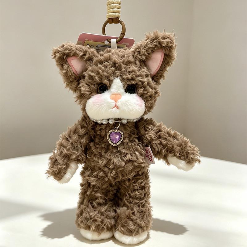Devin Soft Plush Cat Keychain With Pp Cotton Filling For Bag Decor And Collection