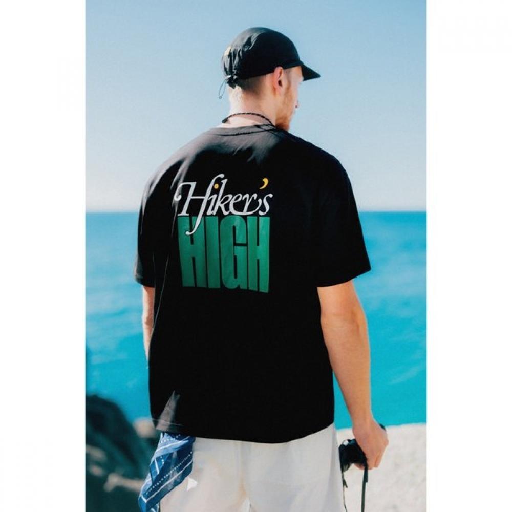 Kolon SporT Unisex Graphic ShorT Sleeve T shirT Paper Press jwTcm25841blk