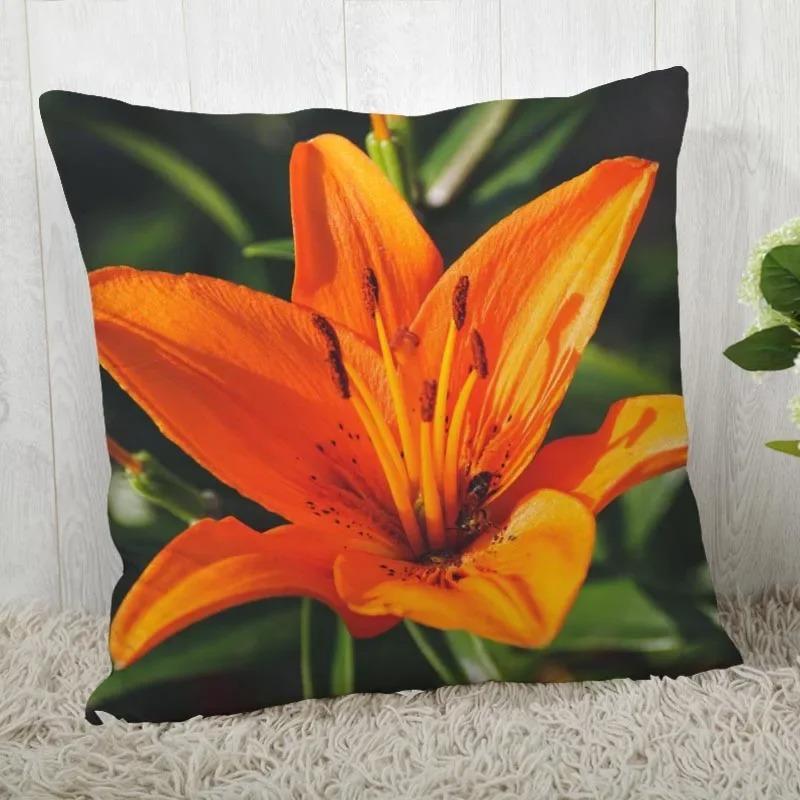 Home Decor Floral Printed Throw Pillow Cover Living Room Sofa Cushion Cover Bedroom Room Decorative Pillow Cover 45x45cm