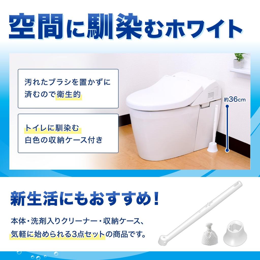 Gekiochikun Flushable Toilet Cleaner with 36 Replaceable Made In Virus Detergent, Count, Japan, Removal, Disinfecting, Fragrance-Free, Color-Free