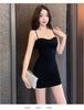 Suspender new waist mesh pleated dress night main store high-end clothes sexy foot massage shop hip skirt daily