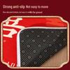 Honeymoon Double Happiness Red Cashmere-Style Bedside Carpet for Newlyweds
