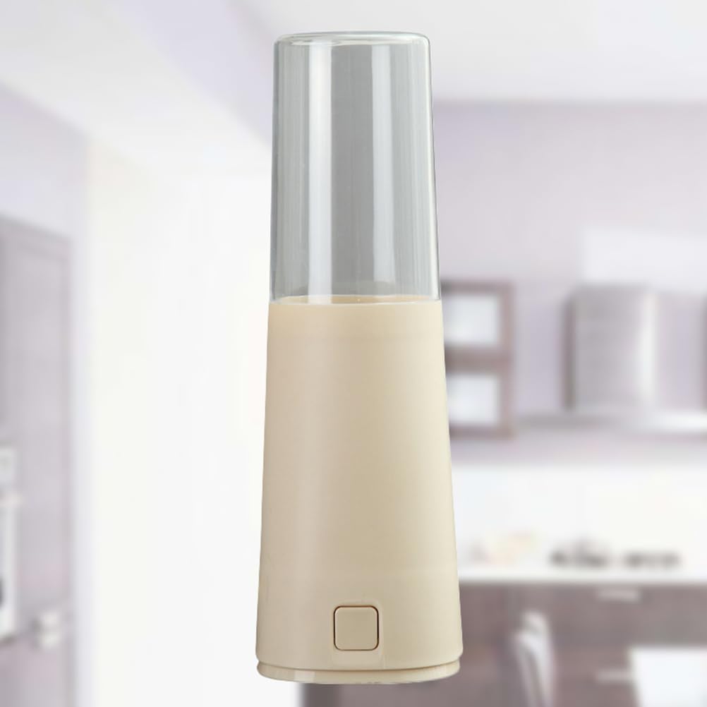 Beige Plastic Chopstick Holder with Lid, Detachable Drain Rack for Kitchen Utensils Organization, Spoon and Fork Storage Organizer, 3.34 X 3.34 X