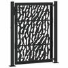 Garden Gate Black 100x125 cm Steel Trace Design