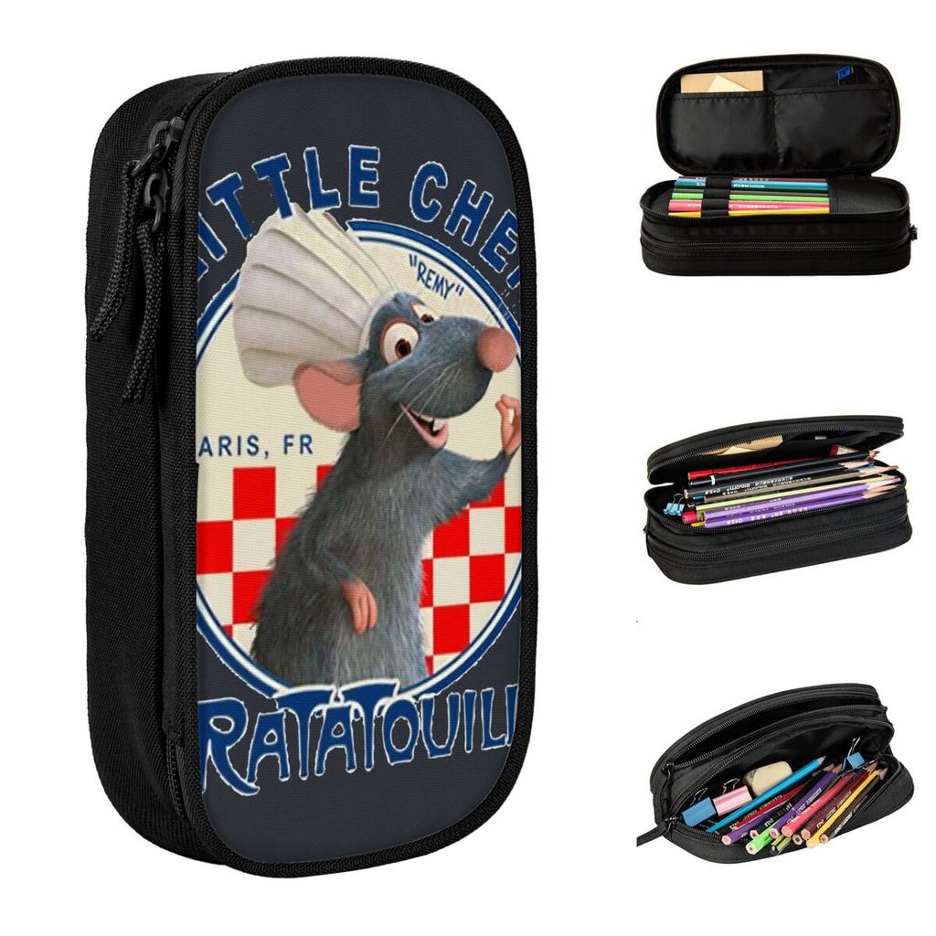 Cute Ratatouille Pencil Case College Pencil Bag Boy Girl Canvas Vintage Back To School Pencil Cases Custom Supplies