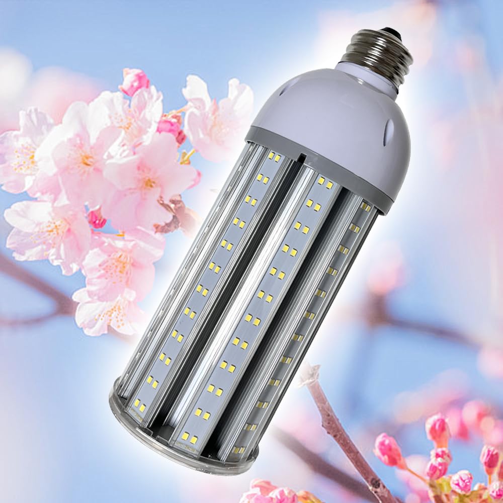 

60W LED Corn Light, E26E39 Dual Base, 9600LM, Ultra-Bright, Cone-Shaped, Replaces Mercury Lamps and Incandescent Lamps, Compatible with Sealed