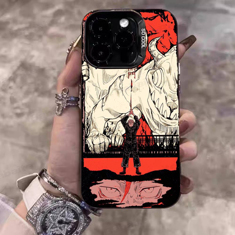 Supernatural Anime Jujutsu Kaisen Phone Case Color Silver Shell For IPhone 17 16 15 14 13 12 11 Pro Max Plus