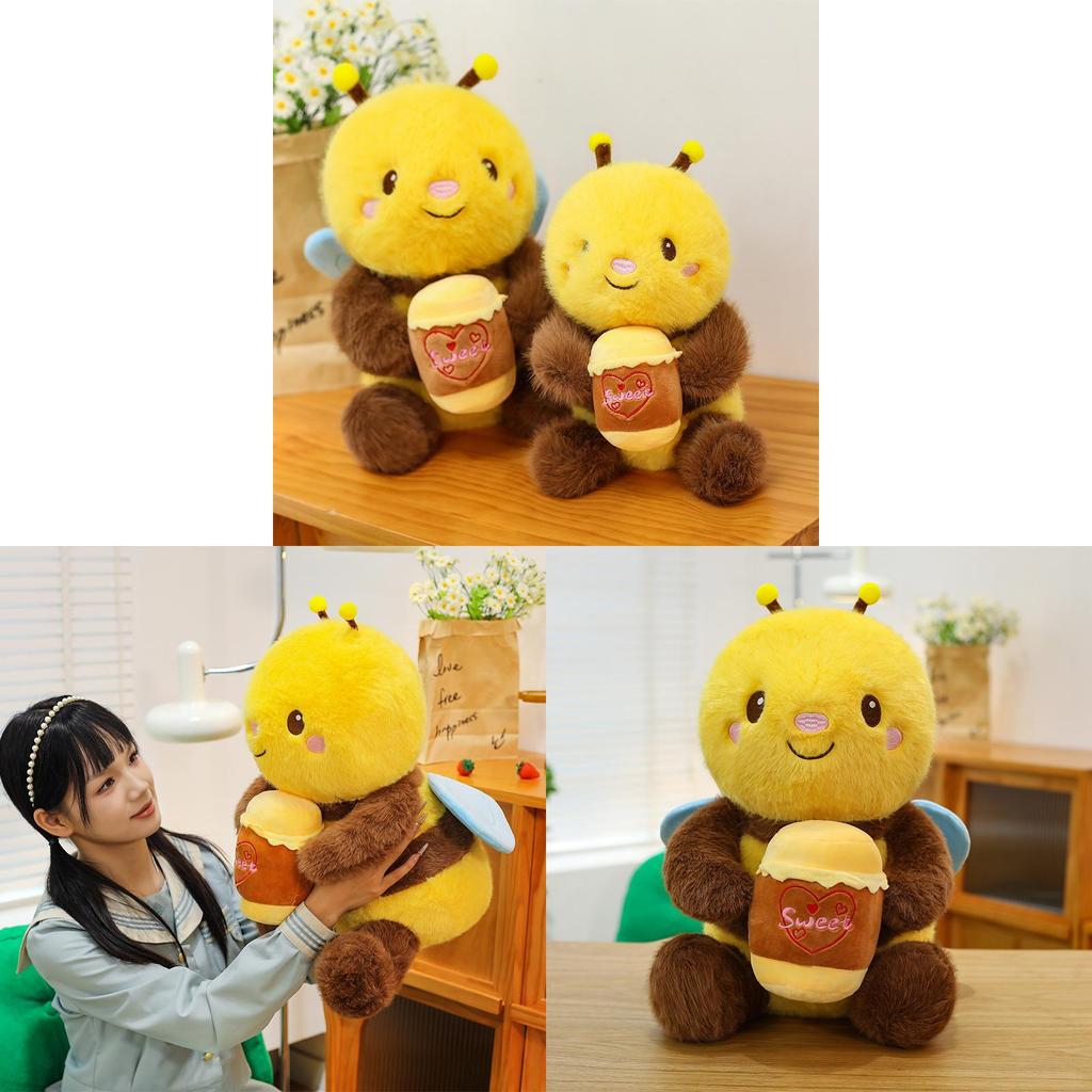 Honeybee Plush With Pp Cotton Filling Perfect For Kid Sleep And Gifts