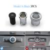 3PCS Car Center Console Radio CD Player Buttons Switch Cap Knob Cover For Mercedes Benz C E GLK W204 X204 W212 W207 W218 W166
