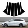 6pcs Car Window Door Column B C Pillar Post Trim Cover Glossy Black PC Stickers Accessories Fit For KIA CEED WAGON 2019-2024