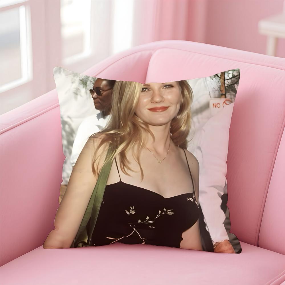 KKirsten Dunst Cushion Cover Pillow Case Soft Friendly Fabric Concealed Zipper