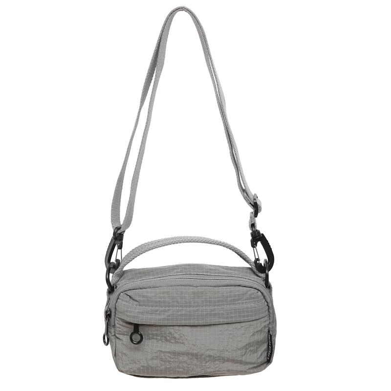 

Женская нейлоновая маленькая сумка мужская водонепроницаемая легкая сумка через плечо однотонная сумка через плечо для мобильного телефона серый