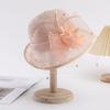 Summer lace breathable sun hat women's mesh flower pot hat sun hat fashion versatile crimped top hat