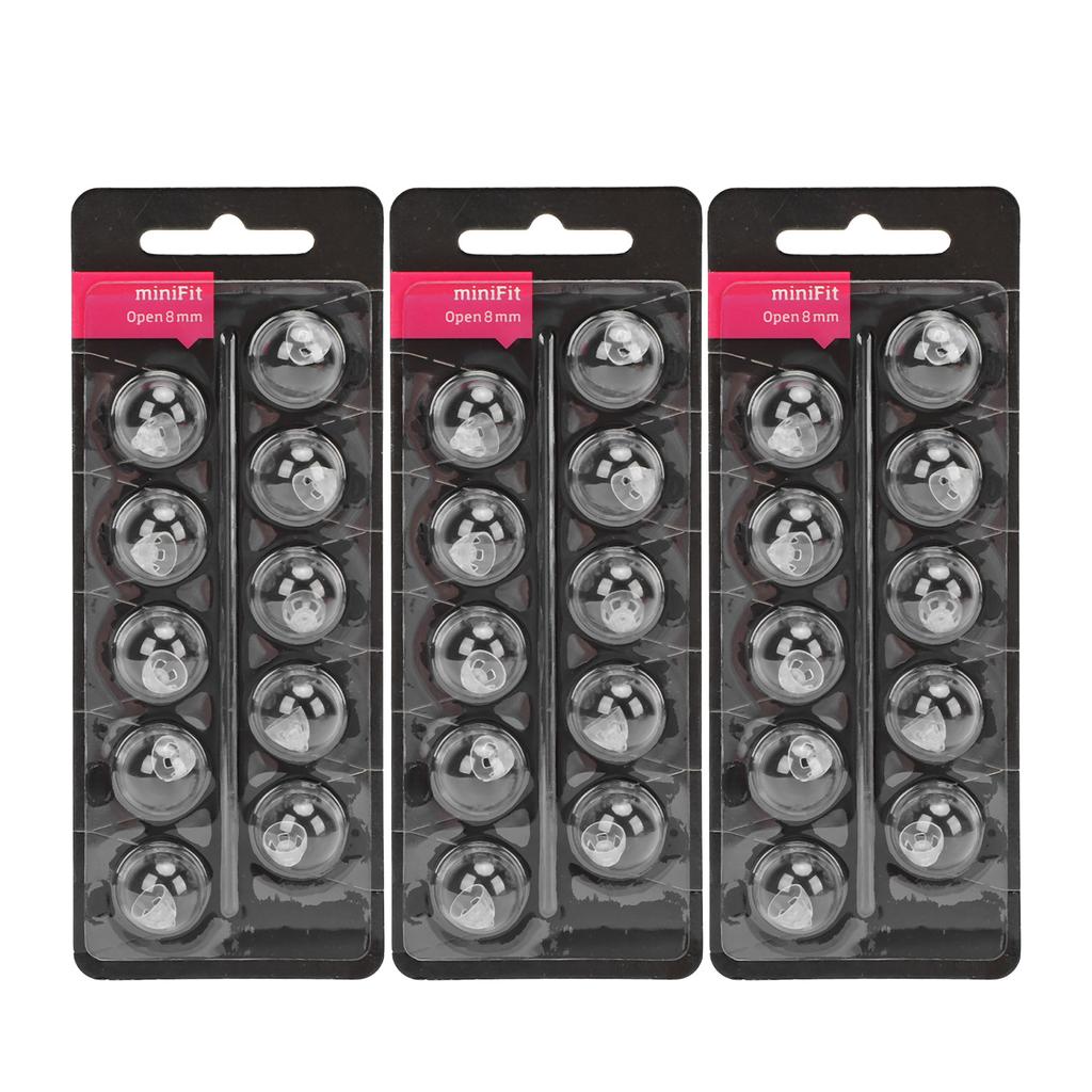 30pcs Sound Aid Domes Open Fit Sound Aid Domes Open Fit Sound Amplifier Tips for Minifit Black
